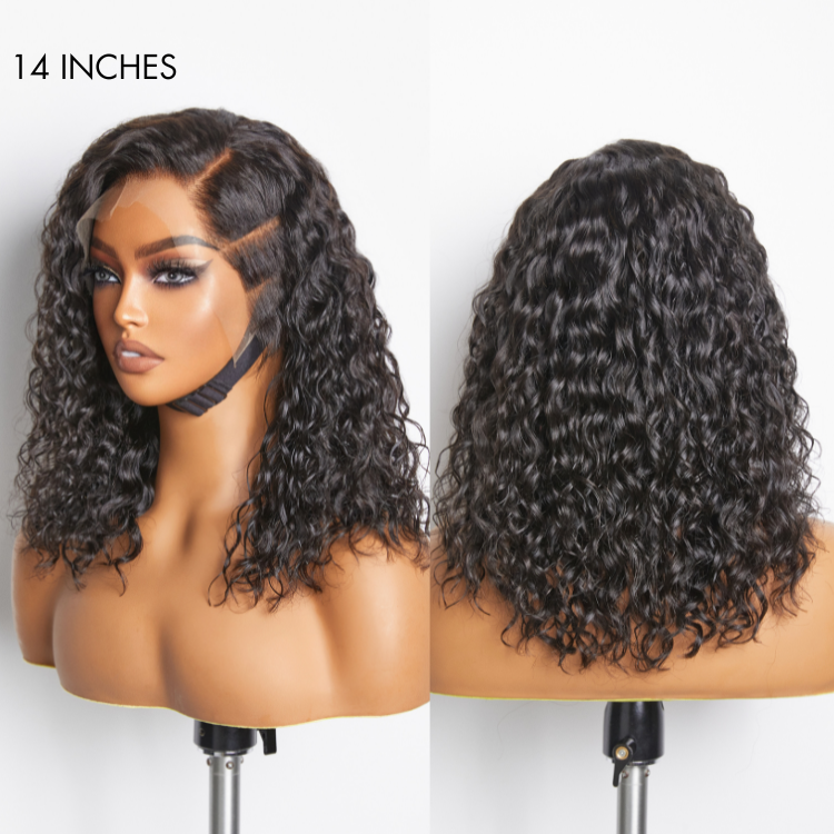 Limited Design | Shave sides Water Wave Glueless 13x4 Frontal HD Lace Wig