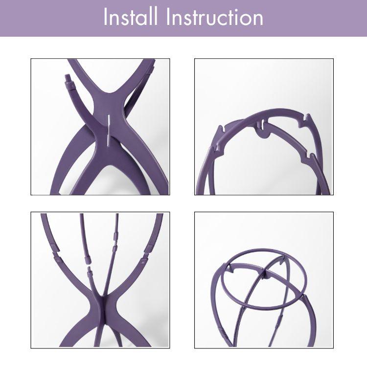 Portable Wig Stand Durable Collapsible Wig Holder for All Wig