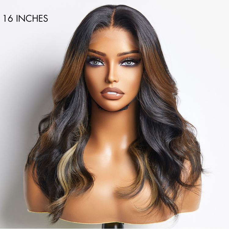 Limited Design | Combo Highlight Layered Cut Loose Wave Glueless 5x5 Closure HD Lace Wig