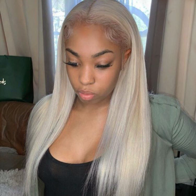 Limited Design | Gray Blonde Silky Straight Glueless 5x5 Closure HD Lace Wig (Only One for Sale)