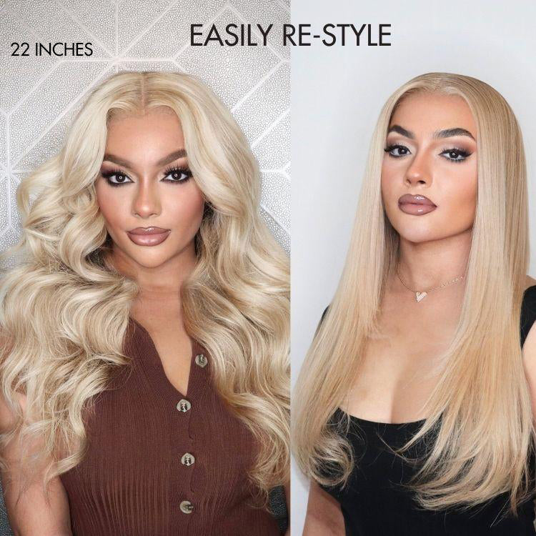 【18 inches = $229.9】Easily Redyed 613 Silky Straight 5x5 Closure HD Lace Glueless Mid Part Long Wig 100% Human Hair