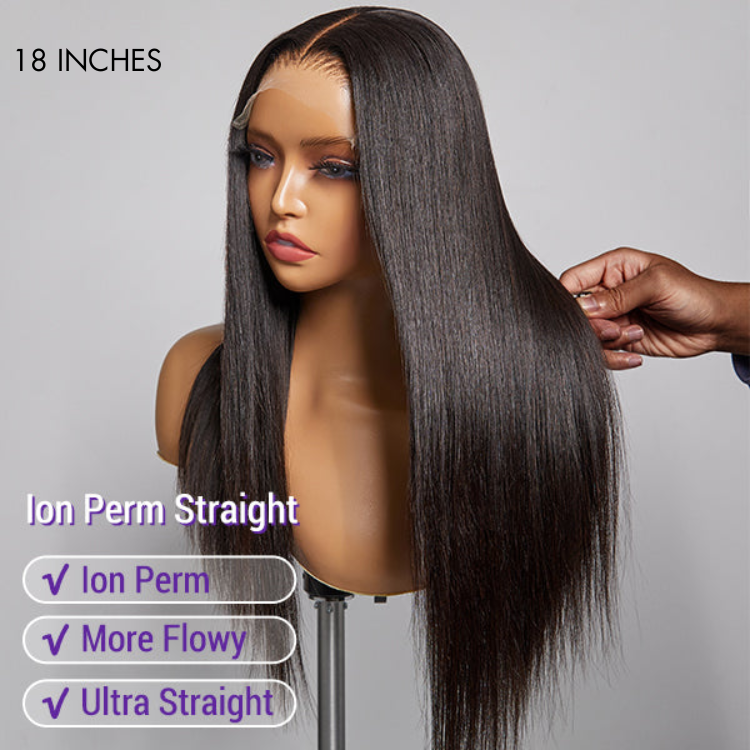 【18 inches = $219.9】LUVME Ion Perm Straight Undetectable Glueless 5x5 Closure Lace Wig | Real HD Lace