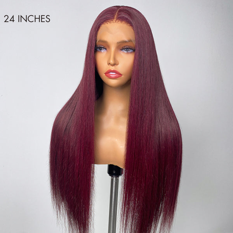 Mystery Mulberry Silky Straight 4x4 Closure Lace Glueless Wig