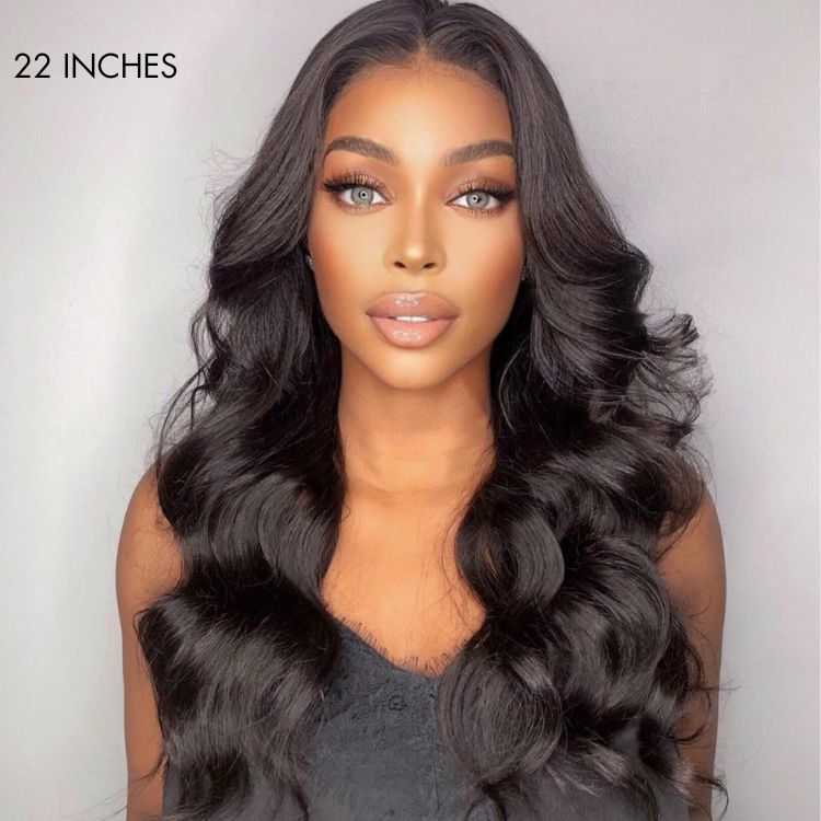 Breathable Cap Loose Body Wave 5x5 Plus HD Lace Mid Part Long Wig 100% Human Hair