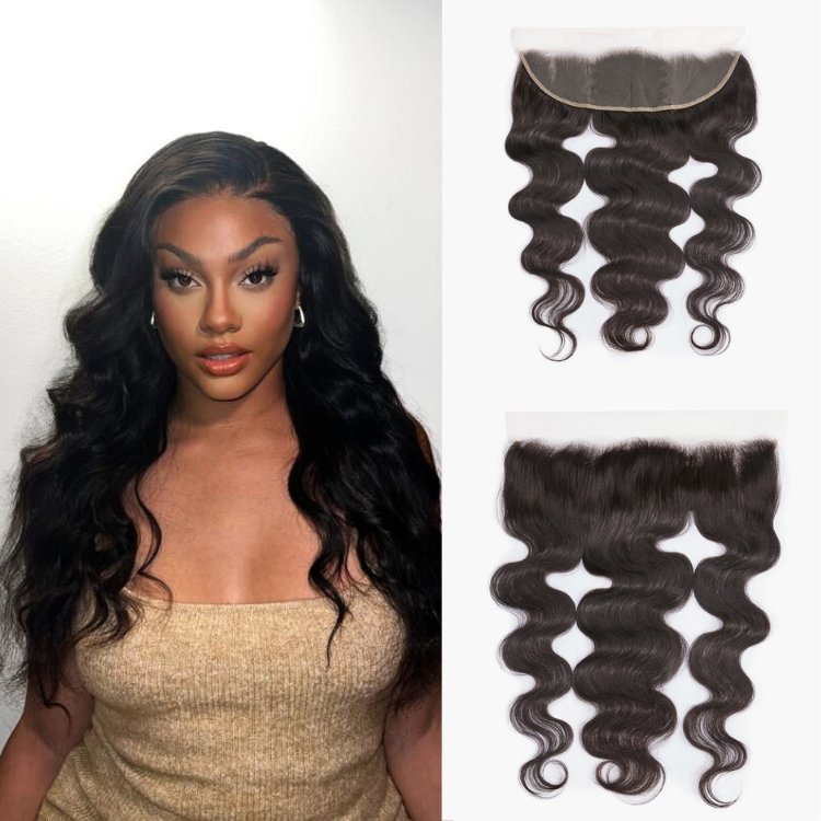 1Pc Frontal Lace Big Curl, Body Wave, Deep Wave, Water Wave, Straight 100% Human Hair Bundle