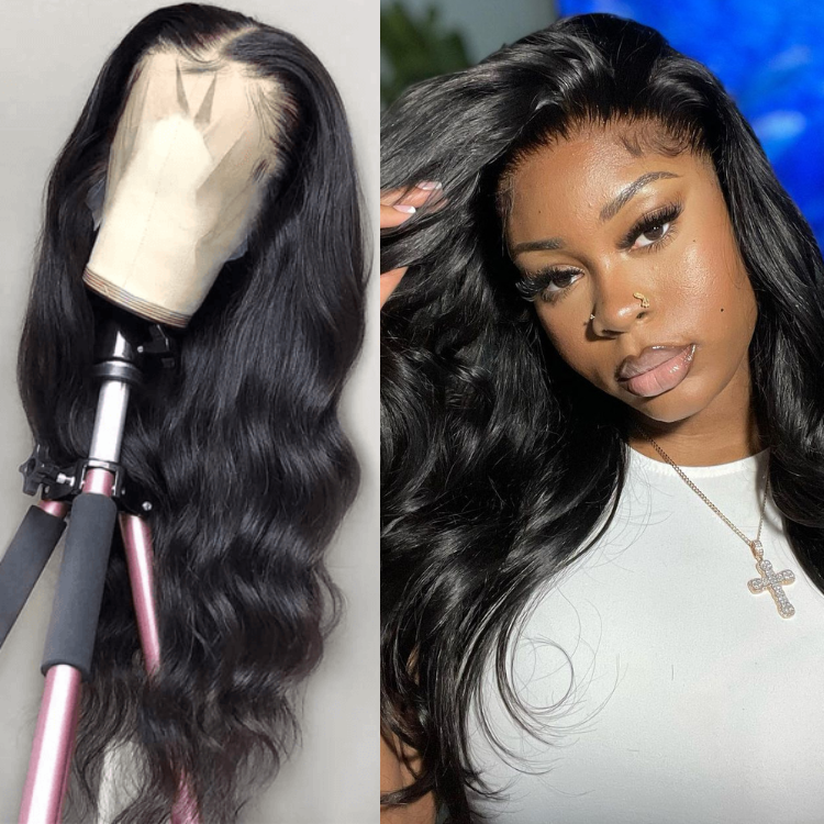 【14 inches = $179.9】Luvme Hair 180% Density | Body Wave 13x4 Frontal Undetectable HD Lace Glueless Long Wig 100% Human Hair