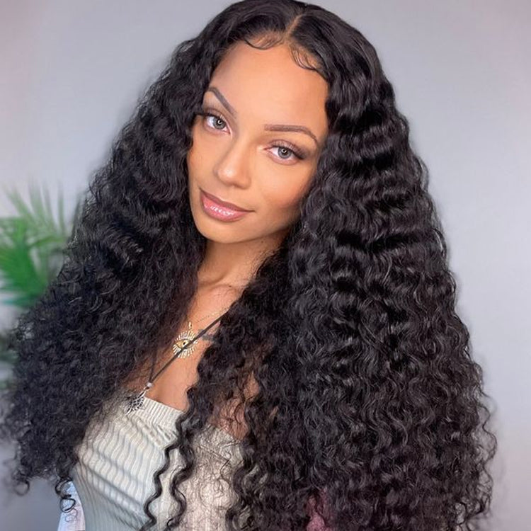 【20 inches = $179.9】Luvme Hair 180% Density | Water Wave 13x4 Frontal HD Lace Glueless Free Part Long Wig 100% Human Hair
