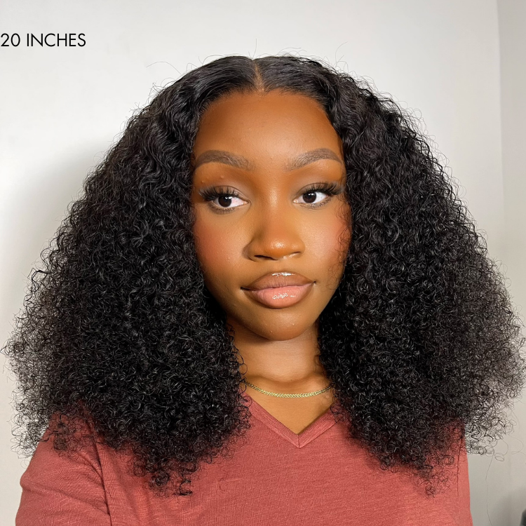 Afro Curly 13x4 Frontal HD Lace Glueless Free Part Long Wig 100% Human Hair | Large & Small Cap Size