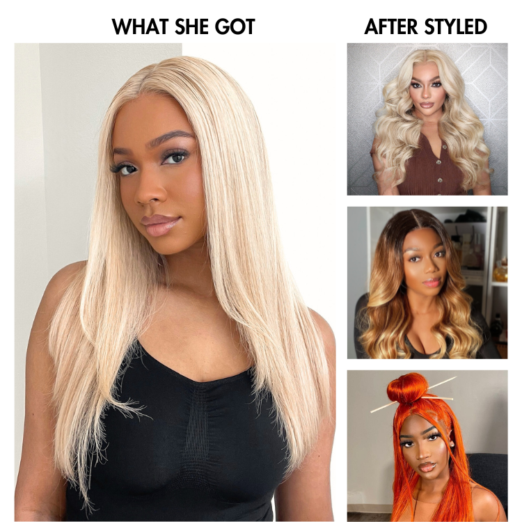 Luvmehair 613 Blonde Body Wave Wig 5x5 HD Lace Closure Wig 613 Closure Wig Human Hair Glueless Wig for Black Women