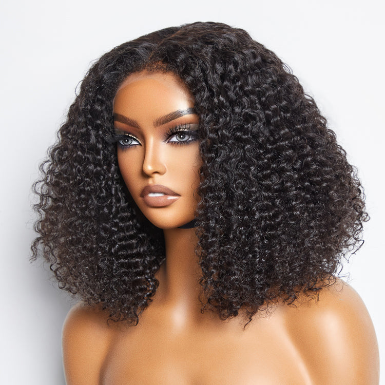 4C Edges | Kinky Curly Glueless 5x5 Closure HD Lace Wig Ready To Go 100% Human Hair