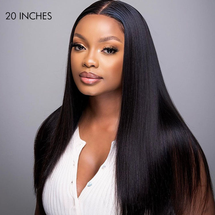 200% Mega Density | Silky Straight Glueless 5x5 Closure Undetectable HD Lace Long Wig 100% Human Hair