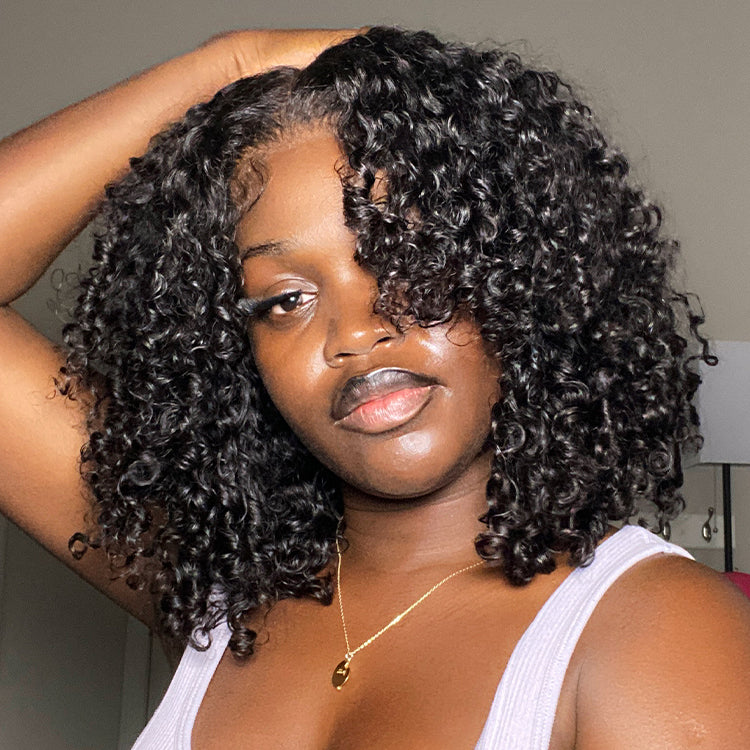 Go Natural Ease | Soft Kinky Curly Glueless 5x5 Closure HD Lace Wig Ready To Go | Large & Small Cap Size