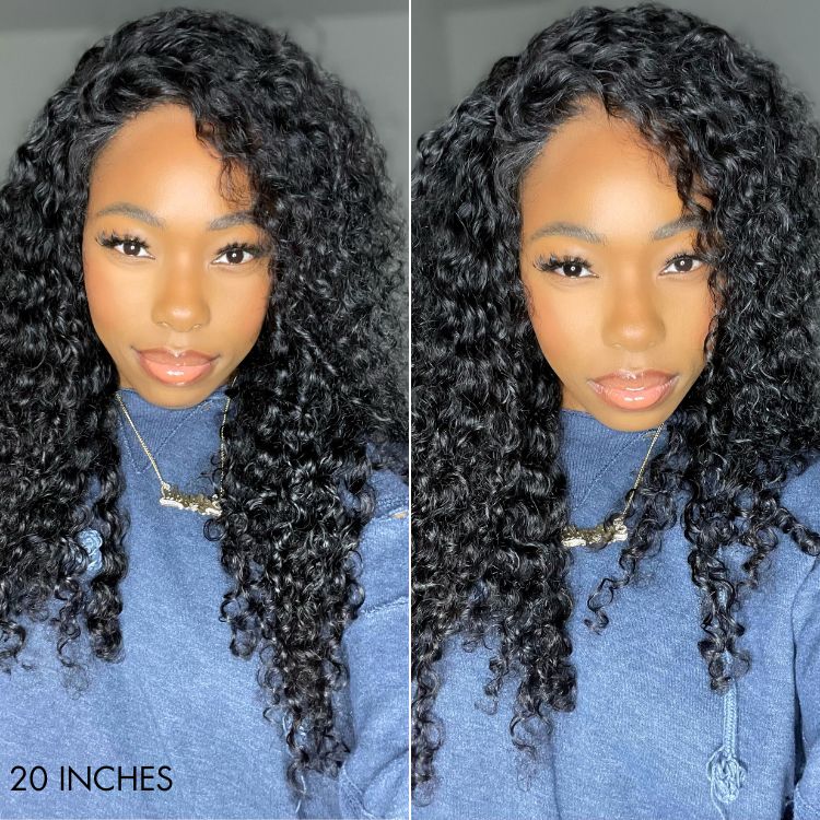 Deep Wave U Part Quick & Easy Affordable 100% Human Hair Wig (Get One Clip Free)