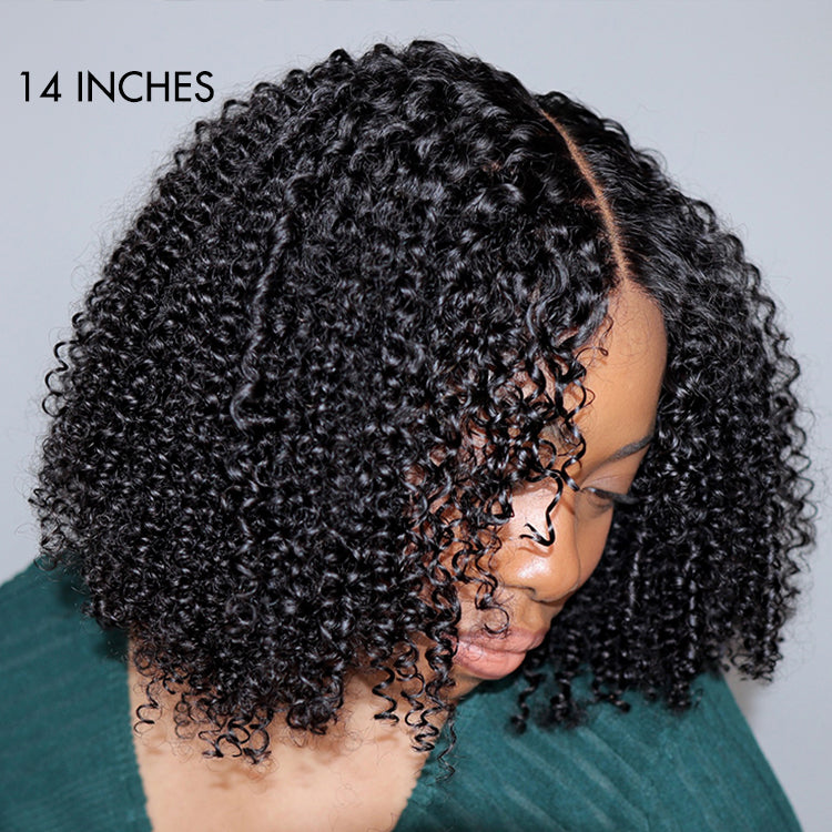 Gorgeous Natural Coily Curl Glueless 5x5 Closure HD Transparent Lace Wig Breathable Cap