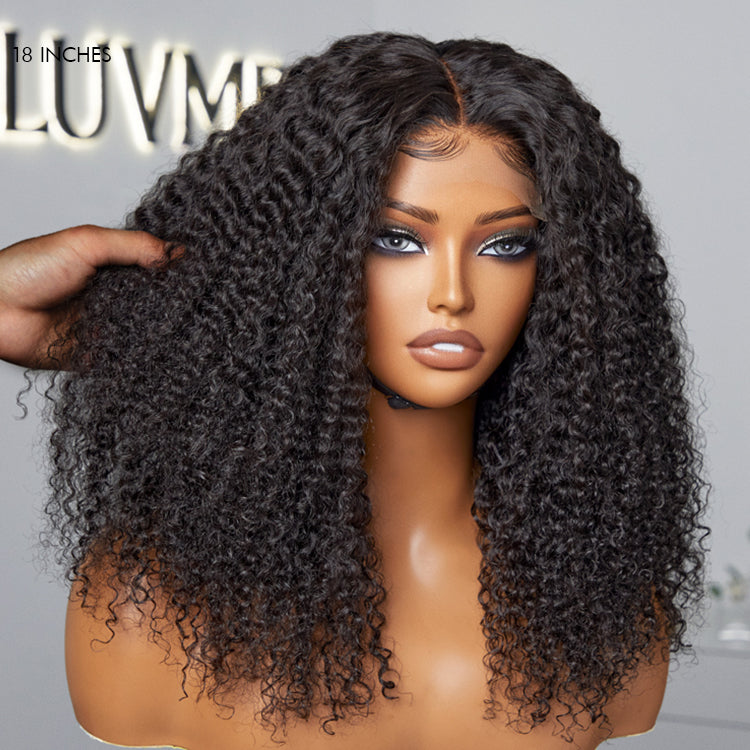 Points Rewards | Breathable Cap Afro Curly Left C Part Glueless 5x5 Closure Lace Wig Beginner Friendly