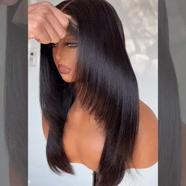 Exclusive Discount |  Trendy Layered Cut Pre-plucked Glueless 5x5 Closure Lace Wig 100% Human Hair