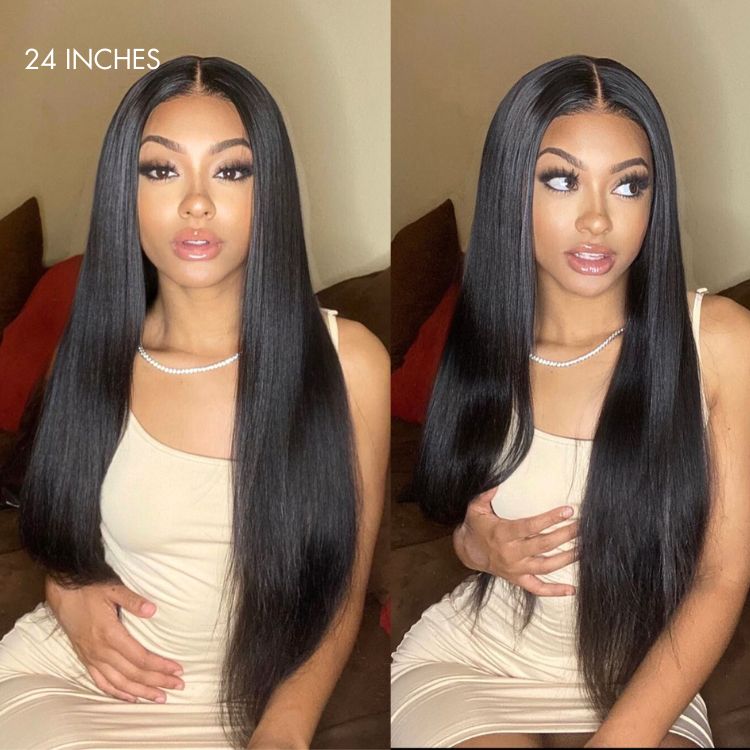 Luvme Hair 180% Density | Silky Straight Glueless 5x5 Closure Undetectable HD Lace Long Wig | Large & Small Cap Size