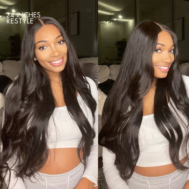 Luvme Hair 180% Density | Silky Straight Glueless 5x5 Closure Undetectable HD Lace Long Wig | Large & Small Cap Size