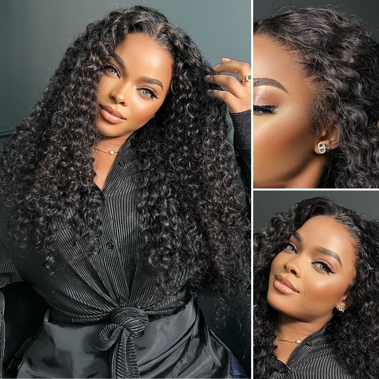 PreMax Wigs | Ear to Ear Super Natural Hairline Deep Wave Glueless 5x5 Upgraded Lace Front Long Curly Wig Pre-plucked