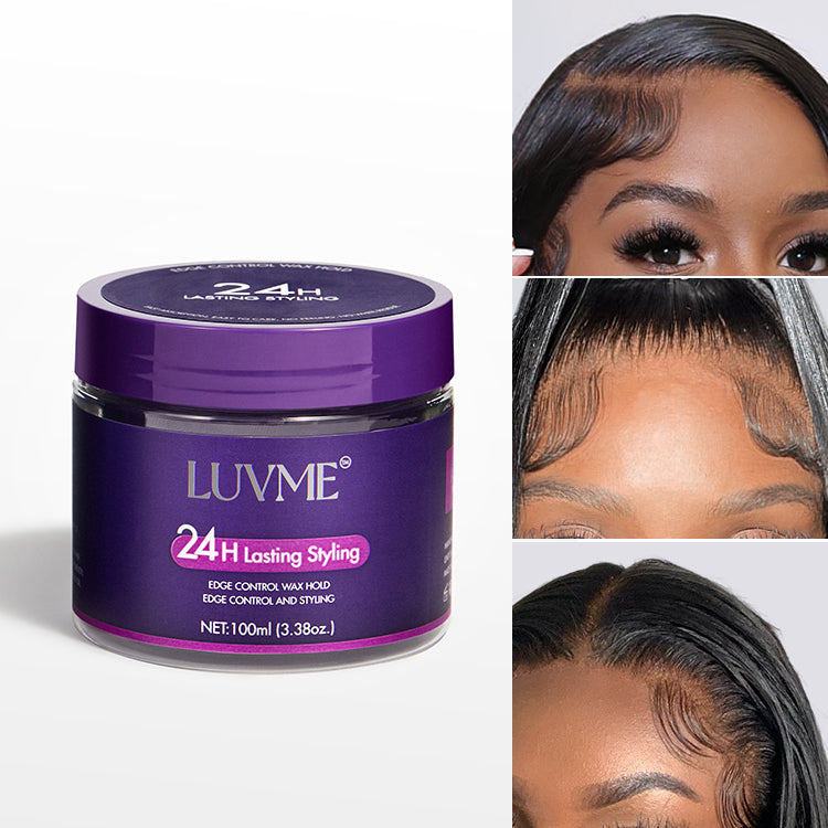 Edge Control Wax Hold 24h Lasting, Strong Hold, No White Residue, Natural Ingredients | US Only