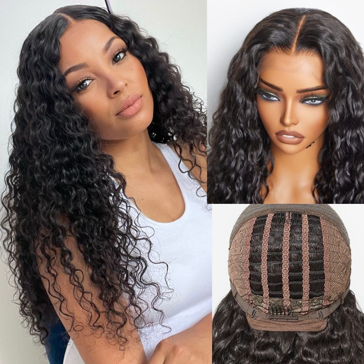 Breathable Cap Water Wave Glueless 5x5 Closure HD Lace Long Wig Beginner Friendly