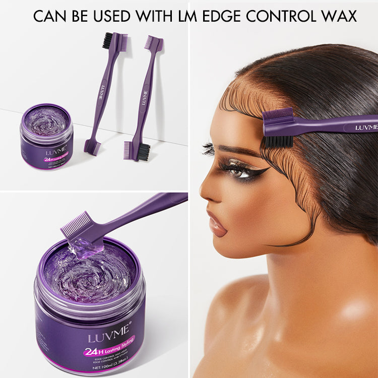 Double-sided Edge Control Brush for Babyhair Styling and Glue Application