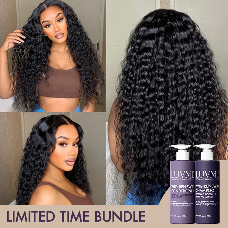 WIG RENEWAL SYSTEM | Luvme Hair 180% Density | Water Wave 13x4 Frontal HD Lace Glueless Free Part Long Wig 100% Human Hair | US ONLY