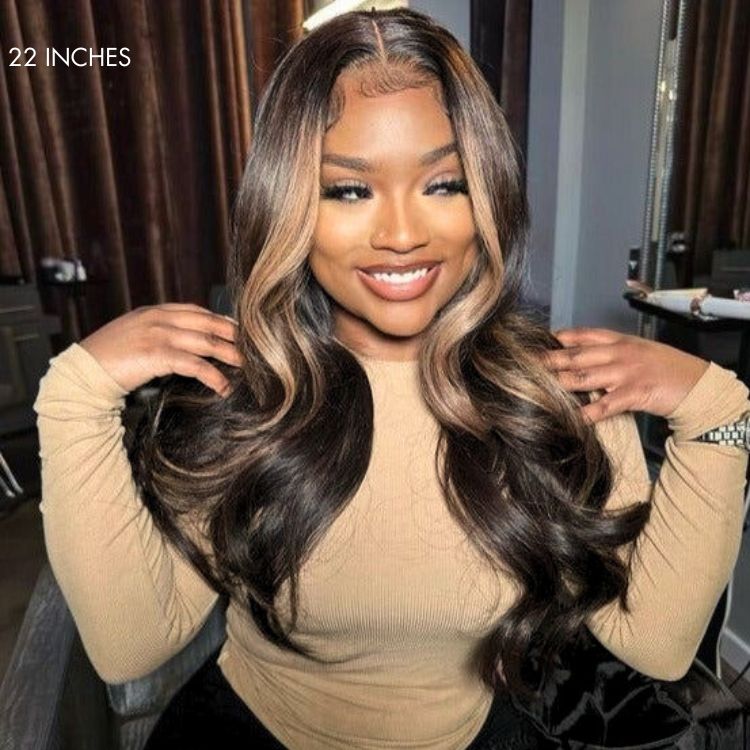 Special Deal | Blonde Highlight Big Loose Wave 5x5 Closure HD Lace Glueless Mid Part Wig 100% Human Hair