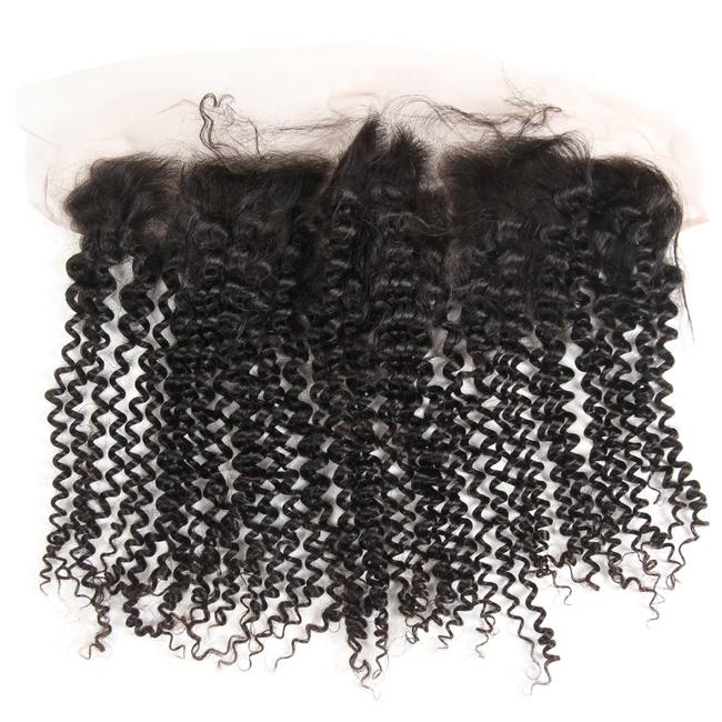1Pc Pre-plucked Deep Curly Frontal Lace 100% Human Hair