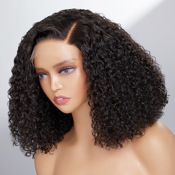 Curly Wig, Super Full Side Part Kinky Curly Neck Length 5x5 Undetectable Lace Wig | Natural Hairline
