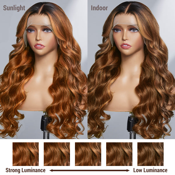 Limited Design Honey Blonde Highlights Loose Wave Glueless 13x4