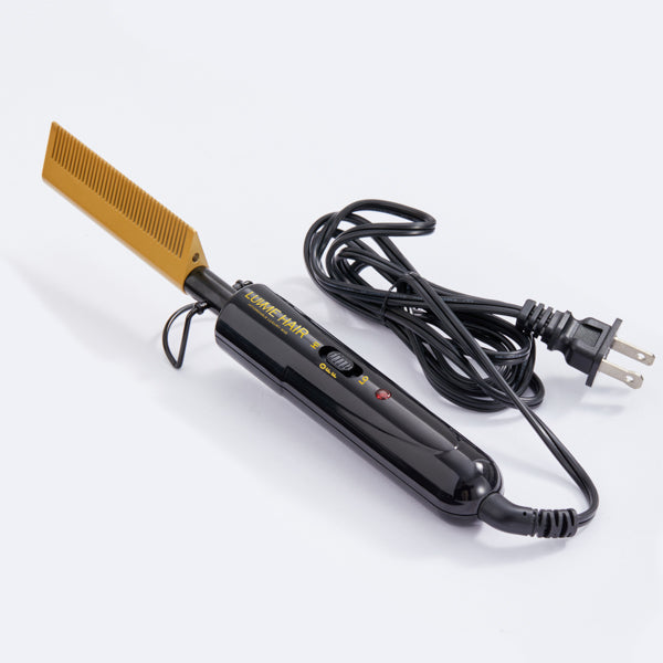 Temperature Adjustable Hot Comb For Straightening Curling Hair Portable
