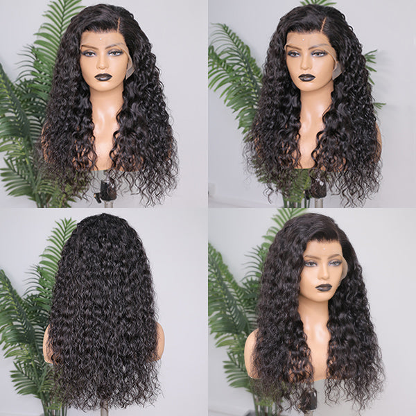 Water Wave Glueless 13x4 Frontal Lace Wig
